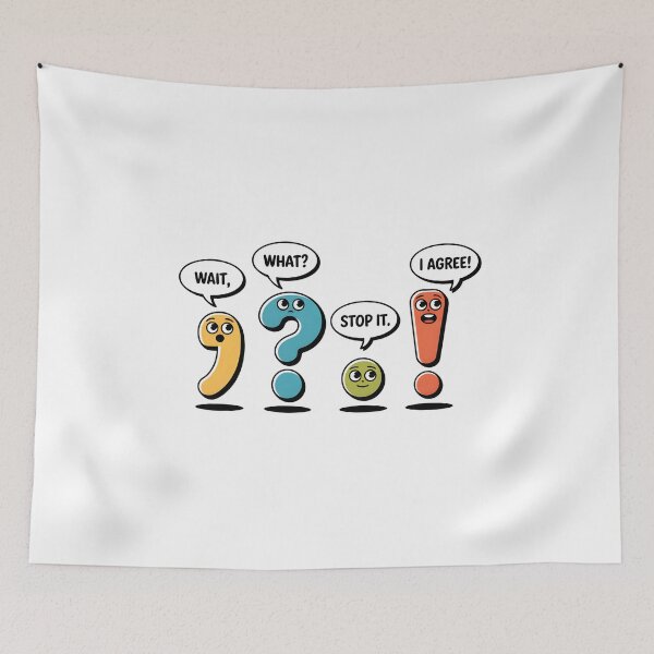 Item preview, Wait What Stop It I Agree - A funny design for grammar and English teachers who feel every punctuation mark. designed and sold by ZyziowskyArt.
