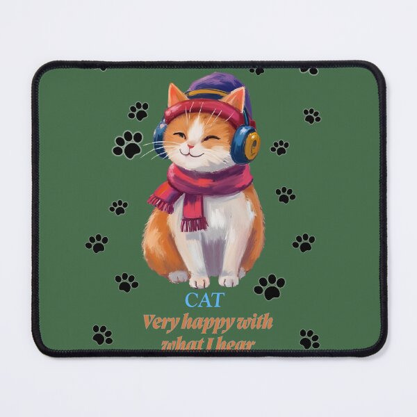 Item preview, Cat Very happy with what I hear designed and sold by 4Dart.
