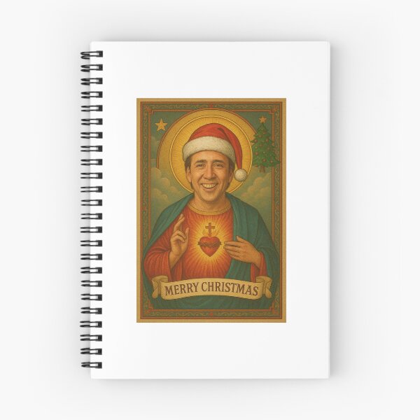 Item preview, Nicolas cage christmas celebrity birthday funny meme holy prank weird designed and sold by CheeseBlueprint.