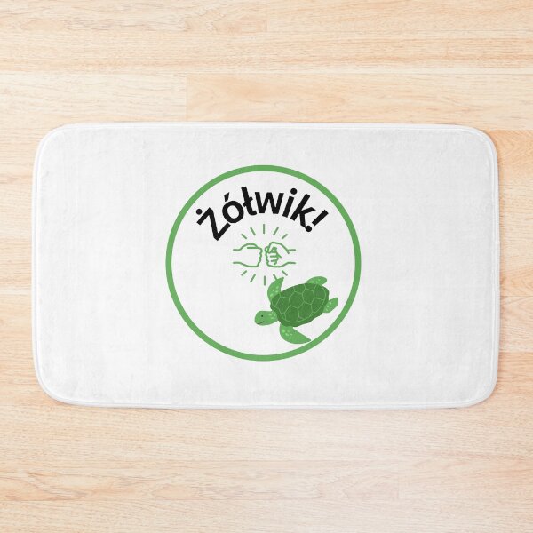 Artikelvorschau, Żółwik - Polnischer Fist Bump Turtle Sticker - grün entworfen und verkauft von AmberWit.