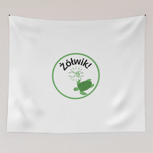 Item preview, Żółwik- Polish Fist Bump Turtle Sticker- green designed and sold by AmberWit.