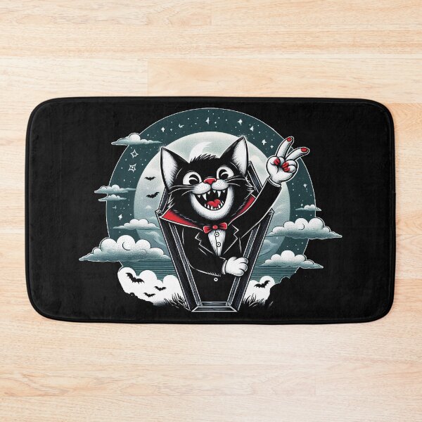 Item preview, Cat Catcula Vampire Kitty Peace Sign designed and sold by HappyHavenStu.