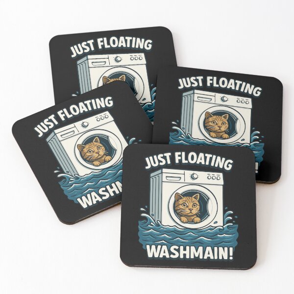 Item preview, From Fluff Cycle to Rough Cycle • Cat Floating Washing Machine designed and sold by Blok45.