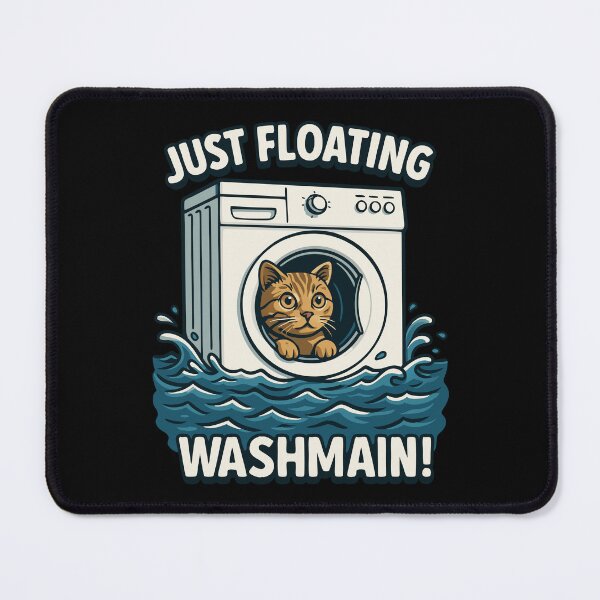Item preview, From Fluff Cycle to Rough Cycle • Cat Floating Washing Machine designed and sold by Blok45.