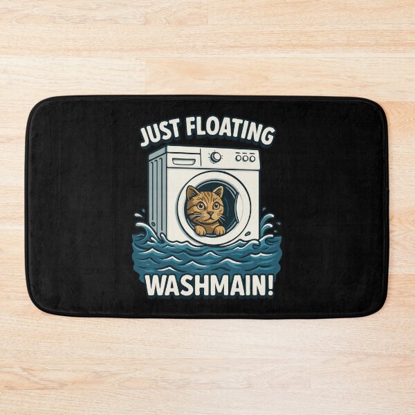 Item preview, From Fluff Cycle to Rough Cycle • Cat Floating Washing Machine designed and sold by Blok45.