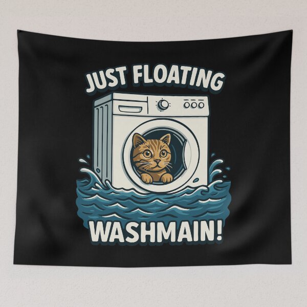 Item preview, From Fluff Cycle to Rough Cycle • Cat Floating Washing Machine designed and sold by Blok45.