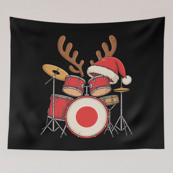 Item preview, Drums Christmas Music Instrument Band Drummer Rock Xmas designed and sold by Turbotine.