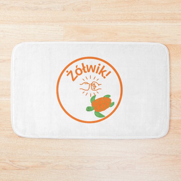 Artikelvorschau, Żółwik - Polnischer Fist Bump Turtle Sticker - orange entworfen und verkauft von AmberWit.