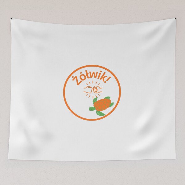 Item preview, Żółwik - Polish Fist Bump Turtle Sticker-orange designed and sold by AmberWit.