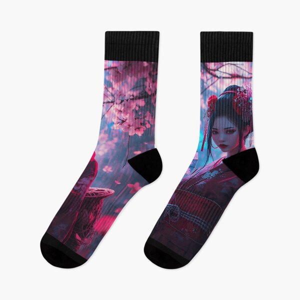 Item preview, Neon Cyber Geisha Anime Fusion designed and sold by ChicTrendz.