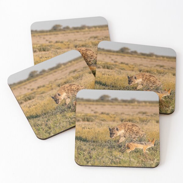 Item preview, Stubborn Shadows — Hyena and Jackal at the Leftovers, Etosha, Namibia (2023) designed and sold by DavideAntoniani.