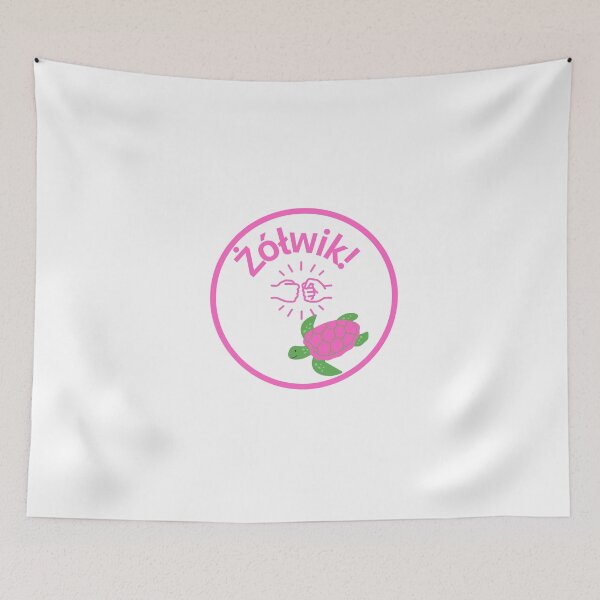 Item preview, Żółwik – Polish Fist Bump Turtle Sticker-pink designed and sold by AmberWit.