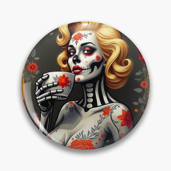 Item preview, Halloween Skeleton Sugar Skull Dia de los Muertos designed and sold by WHITE FLAME PRINTS.