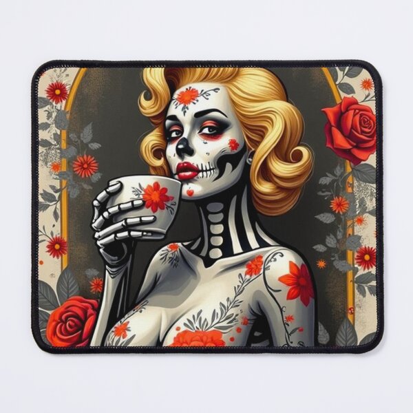 Item preview, Halloween Skeleton Sugar Skull Dia de los Muertos designed and sold by WHITE FLAME PRINTS.