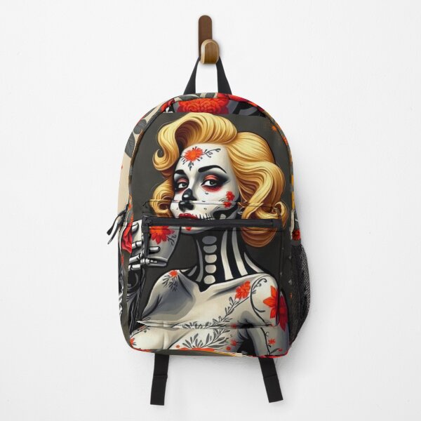 Item preview, Halloween Skeleton Sugar Skull Dia de los Muertos designed and sold by WHITE FLAME PRINTS.