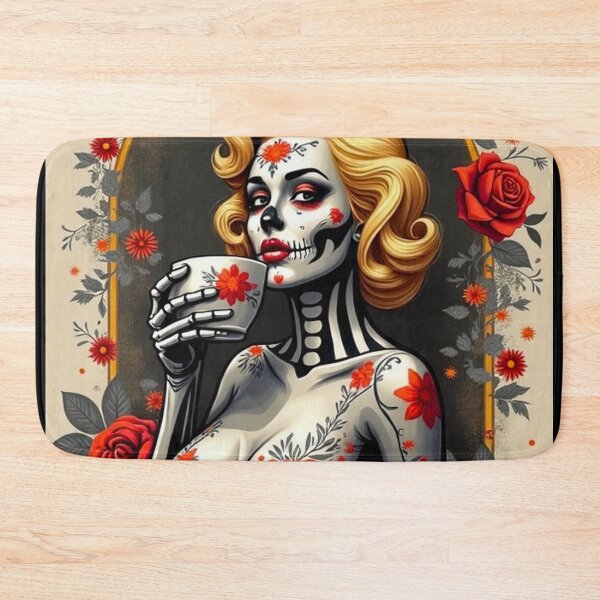 Item preview, Halloween Skeleton Sugar Skull Dia de los Muertos designed and sold by WHITE FLAME PRINTS.