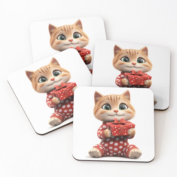 Item preview, Cute Orange Kitten in Warm Socks and Sweater Christmas Outfit designed and sold by Art-Beans.