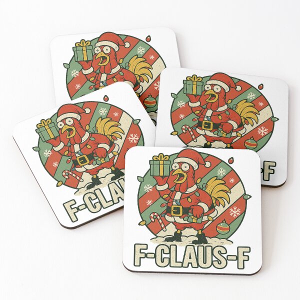 Item preview, Retro Rooster Santa Funny Christmas Badge designed and sold by ZetaDream.