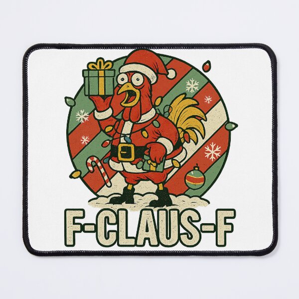 Item preview, Retro Rooster Santa Funny Christmas Badge designed and sold by ZetaDream.