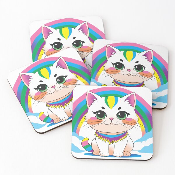 Item preview, Rainbow Cat - Cute Kitten designed and sold by QuirkyMint.