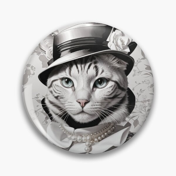Item preview, Striped Cat in Fancy Clothing designed and sold by p31designs.
