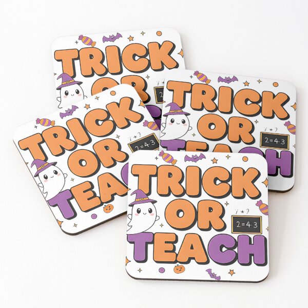 Item preview, Trick Or Teach Cute Ghost Kawaii Funny Halloween Teacher Design For Classroom Fall And Spooky Fans designed and sold by ArtDesignTp.