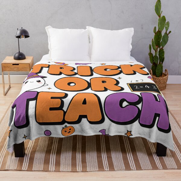 Item preview, Trick Or Teach Cute Ghost Kawaii Funny Halloween Teacher Design For Classroom Fall And Spooky Fans designed and sold by ArtDesignTp.
