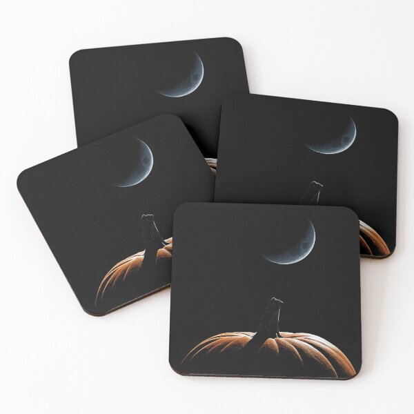 Item preview, Minimalist Autumn Black Moon Night Pumpkin designed and sold by The Artfiller.