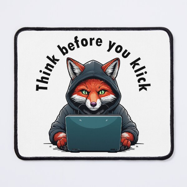 Item preview, Think before you click - Cyber Security designed and sold by HandicraftArt.