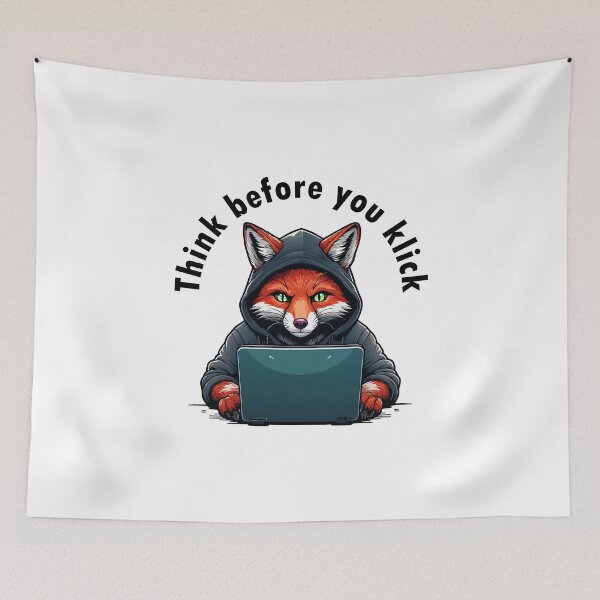Item preview, Think before you click - Cyber Security designed and sold by HandicraftArt.