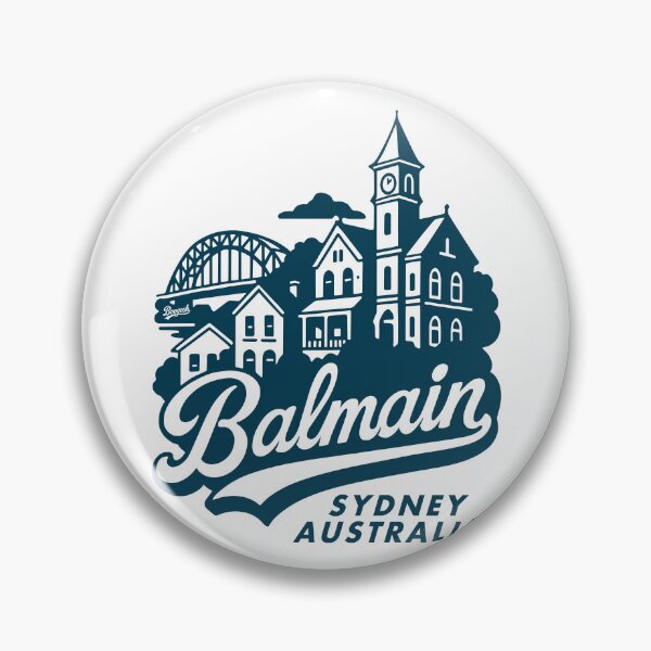Item preview, Balmain Australia Harbor Skyline Hand Lettering Art  designed and sold by Boogosh.