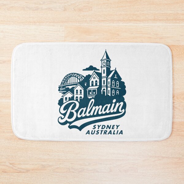 Item preview, Balmain Australia Harbor Skyline Hand Lettering Art  designed and sold by Boogosh.
