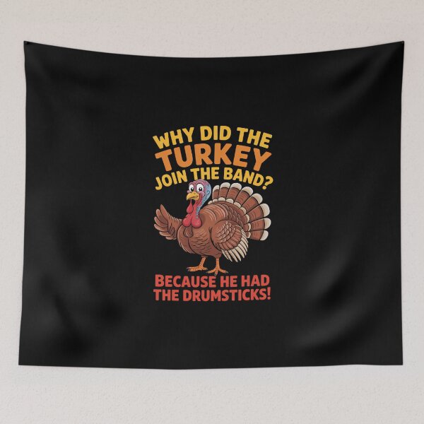 Item preview, Funny Thanksgiving Joke Turkey Drummer designed and sold by DeadlockCrew.