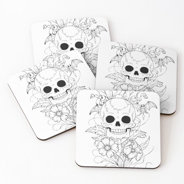 Item preview, Floral Skull of Life and Death designed and sold by HeleDesign1983.