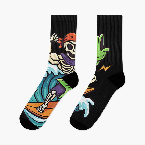 Item preview, Skeleton Surfing Fish Funny Halloween Spooky Adventure Design For Ocean Lovers Anglers And Fall Fans designed and sold by ArtDesignTp.