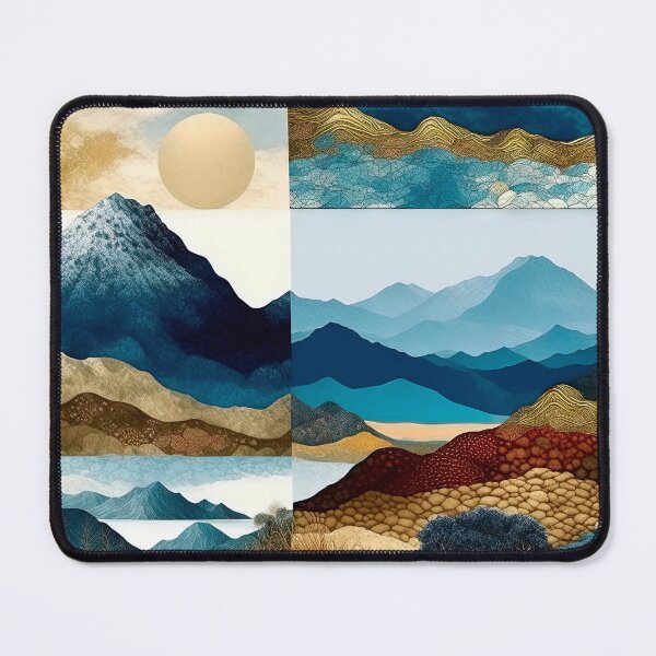 Item preview, Abstract Geometric Mountain Landscapes: Six Panel Art Print designed and sold by LanaGustavsson.