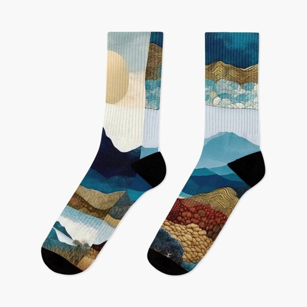 Item preview, Abstract Geometric Mountain Landscapes: Six Panel Art Print designed and sold by LanaGustavsson.
