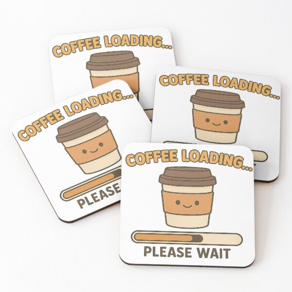Item preview, Coffee Loading… Please Wait | Funny Coffee Lover Cartoon designed and sold by Nuvijo.