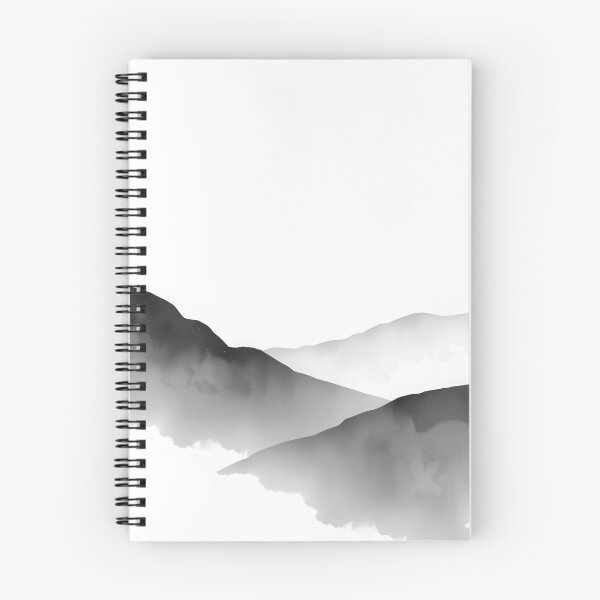 Item preview, Minimalist Monochrome Ink Wash Mountain Art designed and sold by The Artfiller.