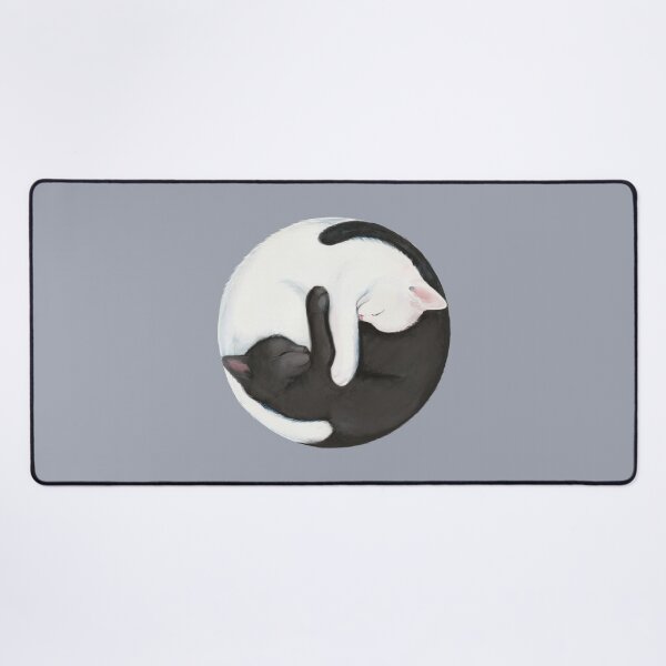 Item preview, Yin Yang Balancing Cats designed and sold by stylecomfy.
