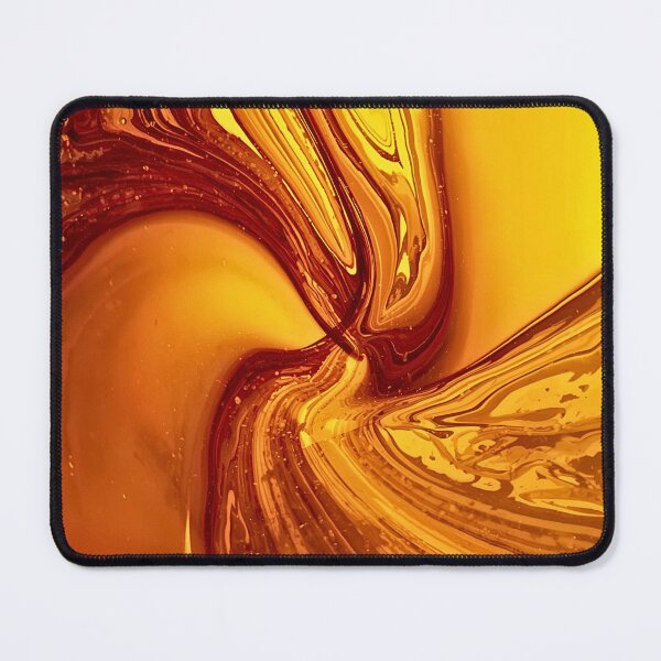 Item preview, Liquid Amber Radiance I – Golden Flow Abstract Fluid Art designed and sold by AmberWit.