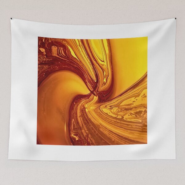 Item preview, Liquid Amber Radiance I – Golden Flow Abstract Fluid Art designed and sold by AmberWit.