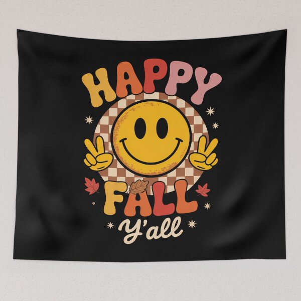 Item preview, Happy Fall Smile Face Thanksgiving Autumn Lovers designed and sold by blueyeeti.