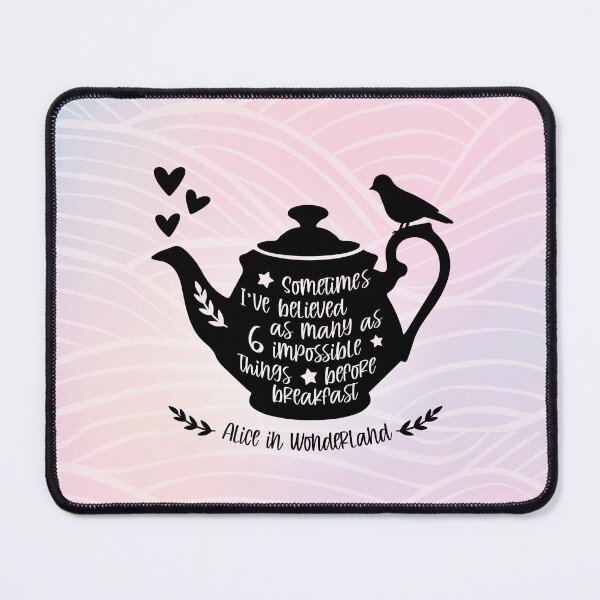 Item preview, Alice in Wonderland 6 Impossible Things before Breakfast Quote designed and sold by stylecomfy.