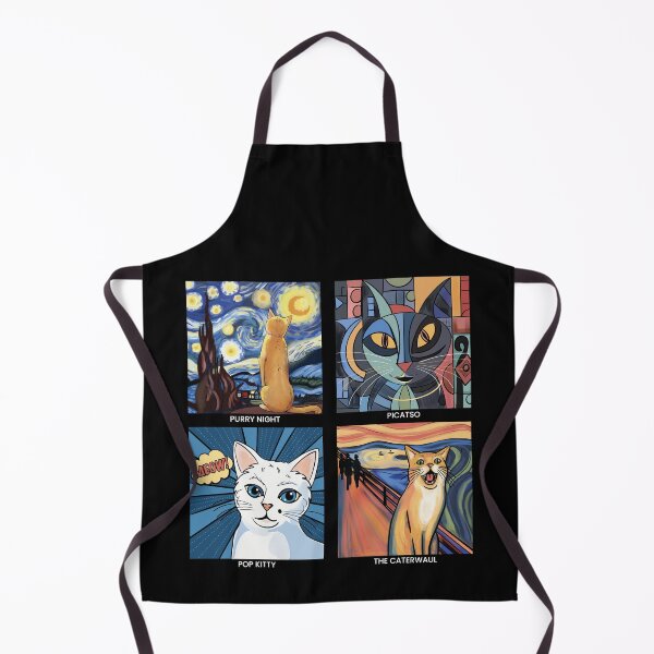 Item preview, Artistic Cats: Aesthetic Bliss for Art History and Cat Lovers (White Text) designed and sold by stylecomfy.