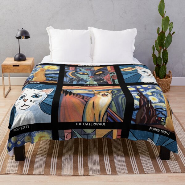 Item preview, Artistic Cats: Aesthetic Bliss for Art History and Cat Lovers (White Text) designed and sold by stylecomfy.