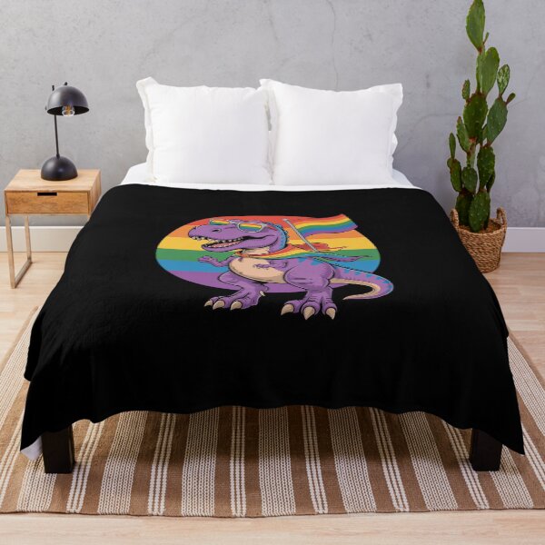 Item preview, Dinosaur Gay Pride LGBT Rainbow Flag designed and sold by EllinoKlemo.