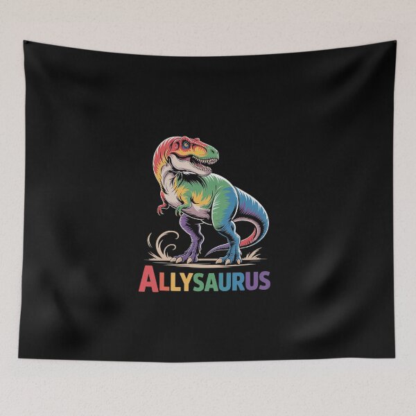 Item preview, Dinosaur T Rex LGBT Gay Pride Flag Allysaurus Ally Men Boy designed and sold by EllinoKlemo.