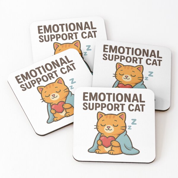Item preview, Emotional Support Cat | Cute Cozy Cat Cartoon designed and sold by Nuvijo.