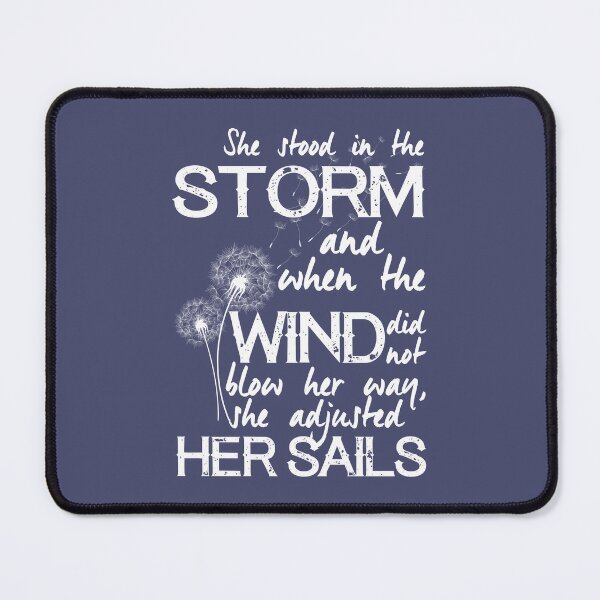 Item preview, She stood in the storm - motivational quote (white/dusk) designed and sold by stylecomfy.